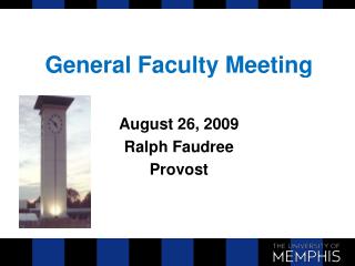  General Faculty Meeting 