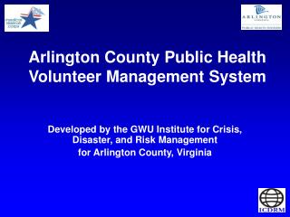  Arlington County Public Health Volunteer Management System 