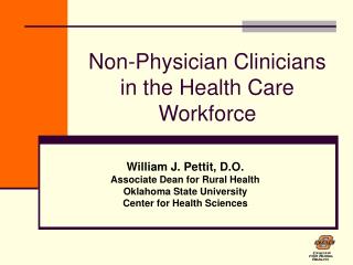  Non-Physician Clinicians in the Health Care Workforce 