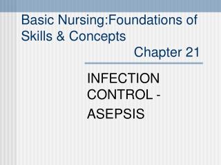  Essential Nursing:Foundations of Skills Concepts Chapter 21 