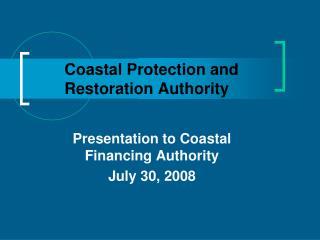  Beach front Protection and Restoration Authority 