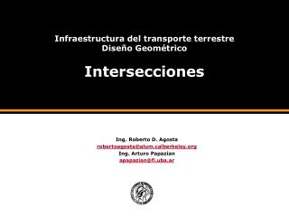  Infraestructura del transporte terrestre Dise 
