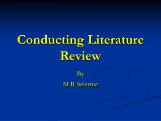  Leading Literature Review 