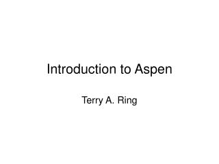  Prologue to Aspen 