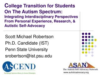  School Transition for Students On The Autism Spectrum: Integrating Interdisciplinary Perspectives From Personal Experie