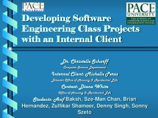  Creating Software Engineering Class Projects with an Internal ... 