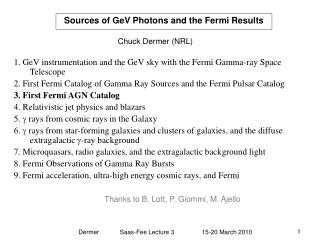  Wellsprings of GeV Photons and the Fermi Results 