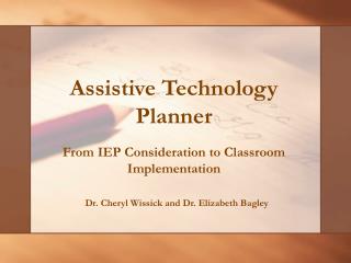  Assistive Technology Planner 
