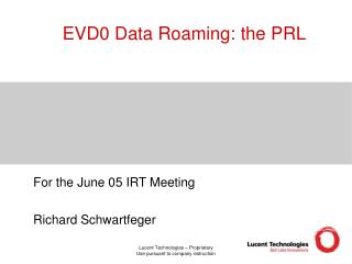  EVD0 Data Roaming: the PRL 