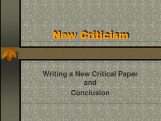  New Criticism 