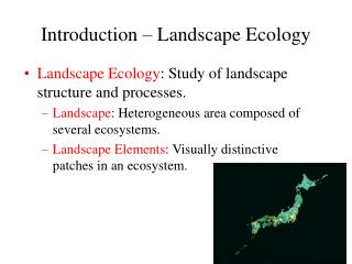  Presentation Landscape Ecology 