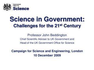  Science in Government 
