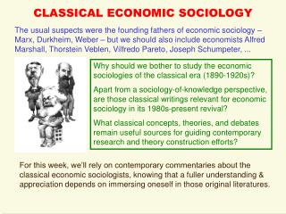  Traditional ECONOMIC SOCIOLOGY 