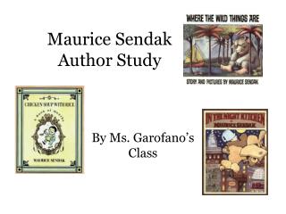  Maurice Sendak Author Study 