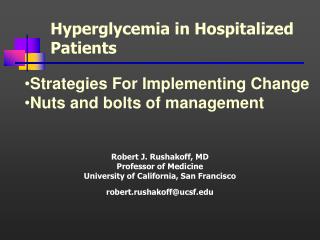  Hyperglycemia in Hospitalized Patients 