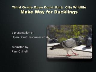  Third Grade Open Court Unit: City Wildlife Make Way for Ducklings 
