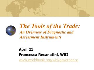  The Trade's Tools: An Overview of Diagnostic and Assessment Instruments 