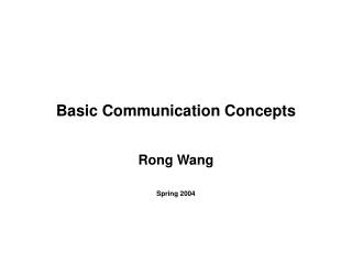  Essential Communication Concepts 
