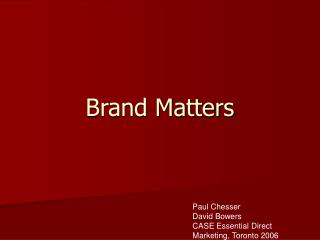  Brand Matters 