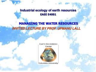  Modern nature of earth assets EAEE E4001 
