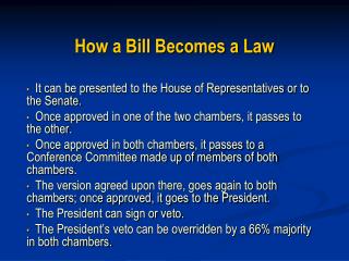  How a Bill Becomes a Law 