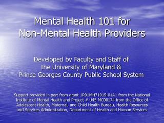  Psychological well-being 101 for Non-Mental Health Providers 