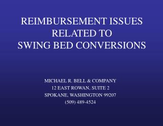  Repayment ISSUES RELATED TO SWING BED CONVERSIONS 