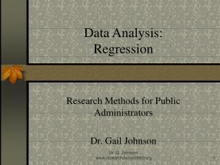  Information Analysis: Regression 