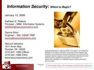  Data Security: Where to Begin 