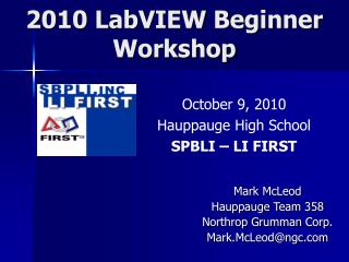  2010 LabVIEW Beginner Workshop 