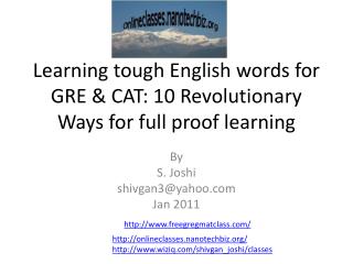  Learning intense English words for GRE CAT 
