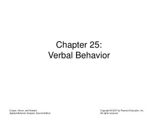  Section 25: Verbal Behavior 