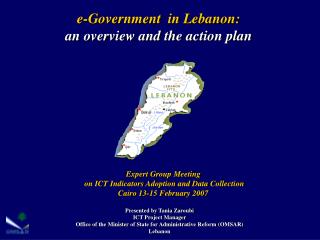  E-Government in Lebanon: an outline and the activity arrangement 