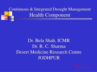  Persistent Integrated Drought Management Health Component 