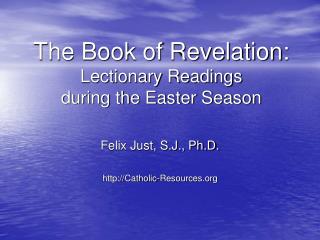  The Book of Revelation: Lectionary Readings amid the Easter ... 