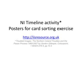  NI Timeline movement Posters for card sorting activity 