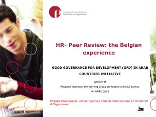  HR-Peer Review: the Belgian experience 