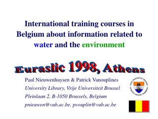  Worldwide instructional classes in Belgium about data ... 