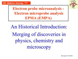  Electron test microanalysis - Electron microprobe investigation ... 