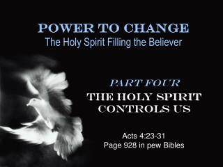  Energy To Change The Holy Spirit Filling the Believer 