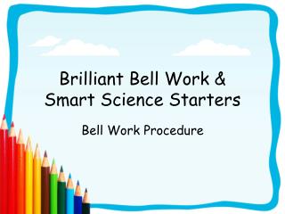  Splendid Bell Work Smart Science Starters 