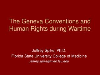  The Geneva Conventions and Human Rights amid Wartime 