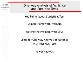  Restricted Analysis of Variance and Post Hoc Tests 