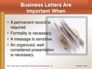  Business Letters Are Important When 