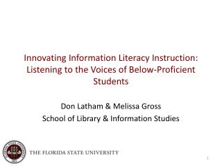  Enhancing Information Literacy Instruction: Listening to the Voices of Below-Proficient Students 