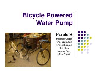  Bike Powered Water Pump 