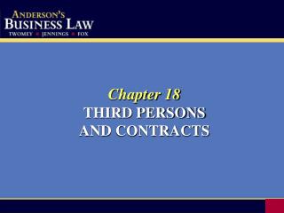 Part 18 THIRD PERSONS AND CONTRACTS 