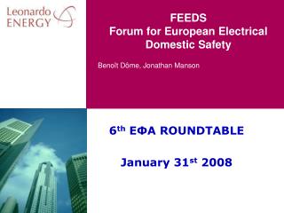  Nourishes Forum for European Electrical Domestic Safety 