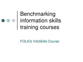  Benchmarking data abilities instructional classes 
