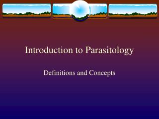  Prologue to Parasitology 